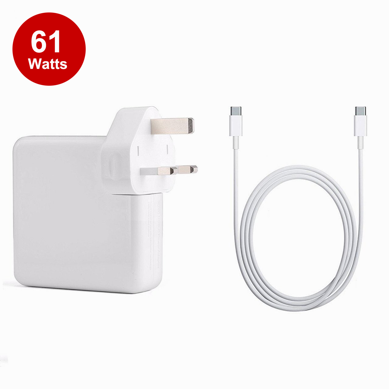 61W USB-C Power Adapter Charger for MacBook Pro 13 inch UK Plug